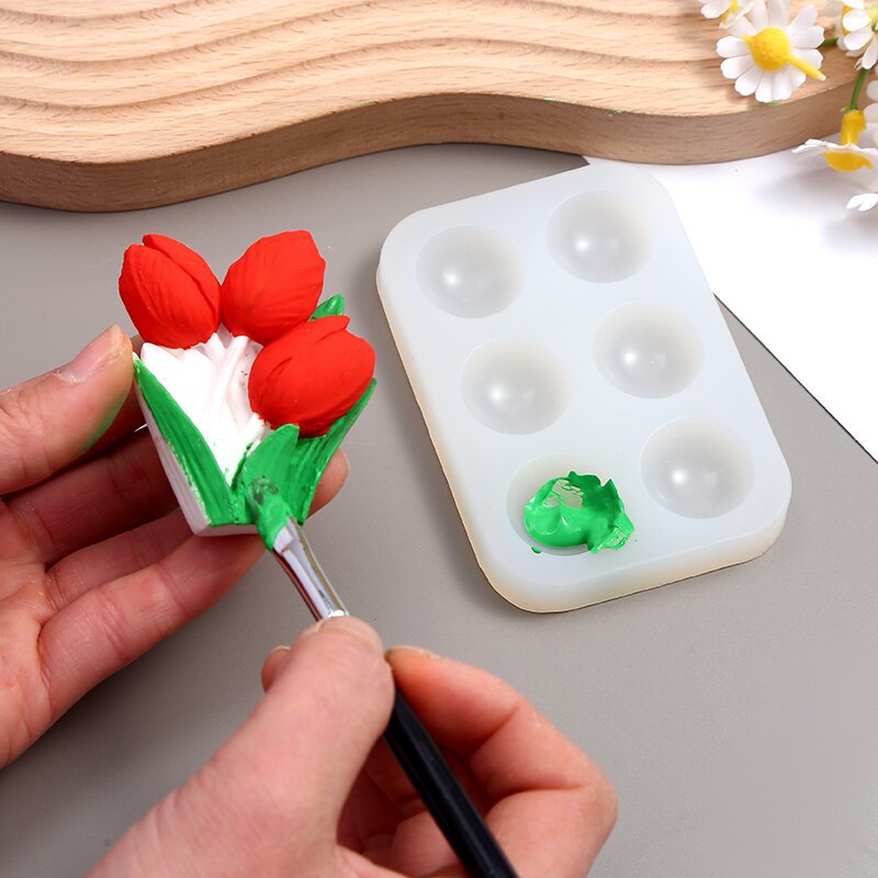 Rosarivae Watercolor Palette Painting Tray Small Painting Palette Tray  Silicone Paint Tray Color Mixing Tray 